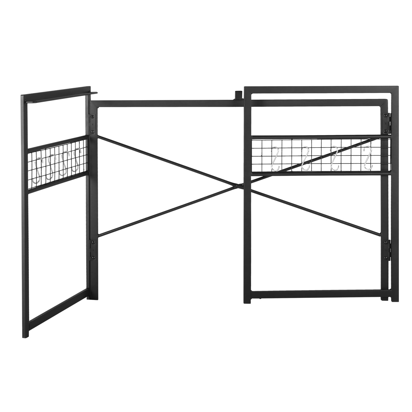 HOMYLIN Tavolo da disegno versatile da 100 cm, con ganci a S, scrivania pieghevole per casa, ufficio e spazi creativi, marrone
