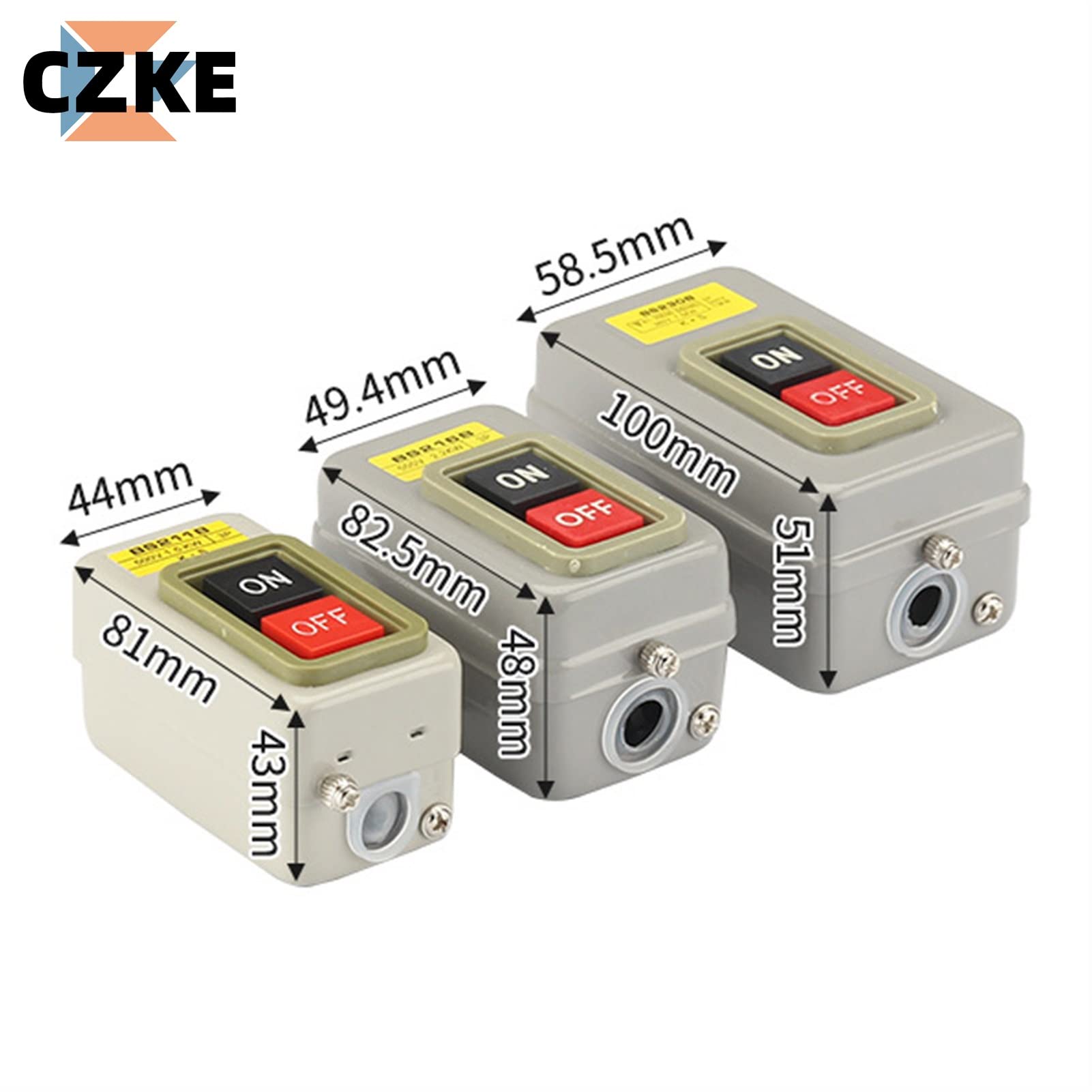 Interrupteur Bouton-poussoir étanche BS216B/230B/211B - 220V/380V, Pour Démarrage Moteur, Commande Industrielle