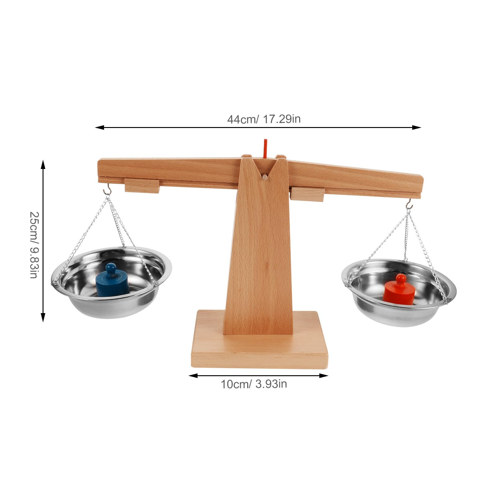 ifundom 1 Juego de balanza de Madera de Juguete para niños - Balanza educativa con Plato Giratorio - Juguete Stem para preescolares y niños pequeños