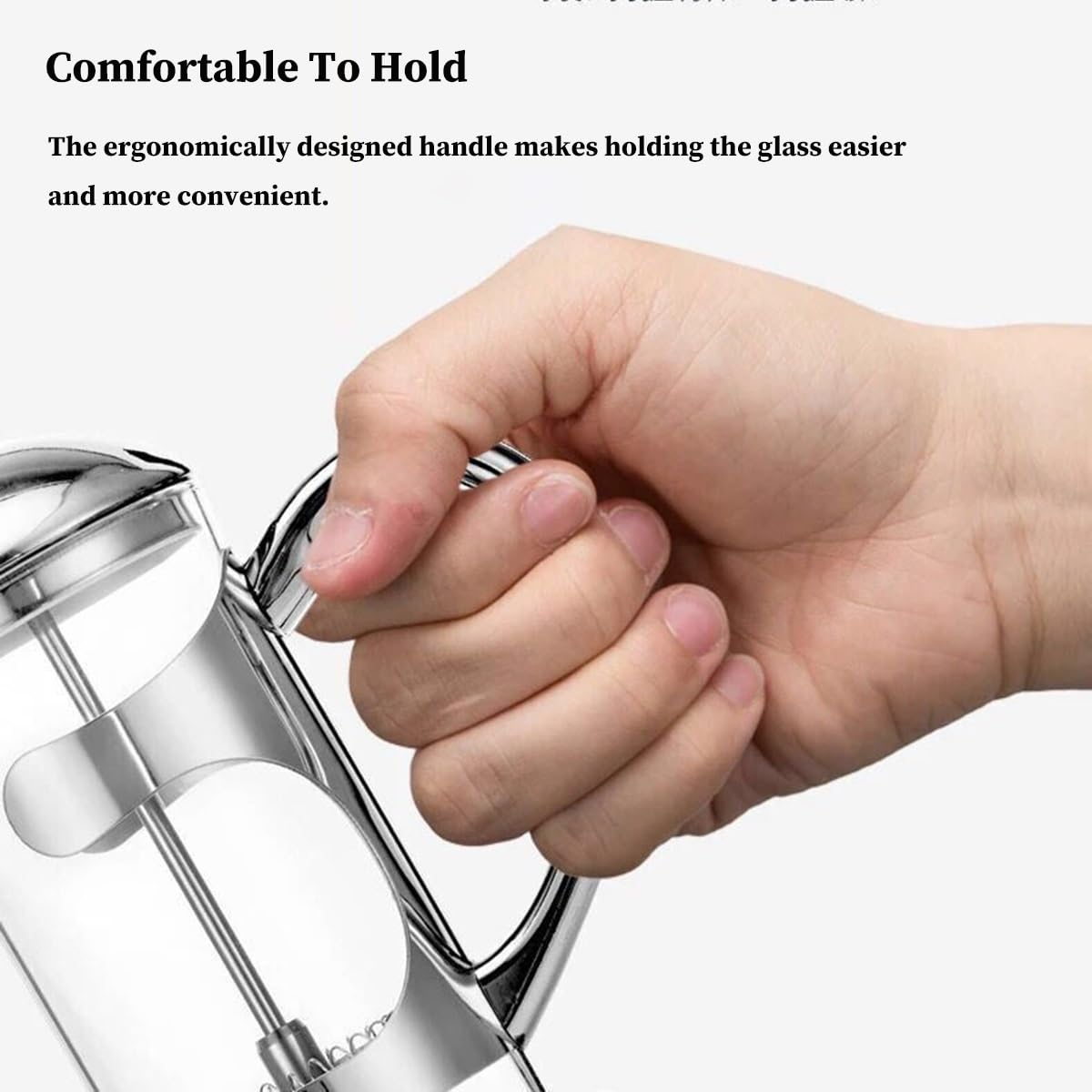 Cafetera de prensa francesa con 3 filtros de acero inoxidable, prensa de café de vidrio de borosilicato resistente al calor, cafetera multifunción, ideal para camping, color plateado