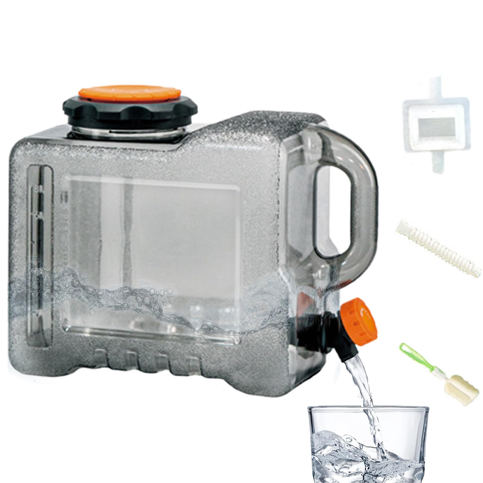 Genérico Tanque de Agua de Camping Ancha, Alimenticio y Resistente al Calor | Contenedor De Agua De Alta Capacidad Grifo ajustable para camping, senderismo, barbacoa, cocina familiar y actividades al