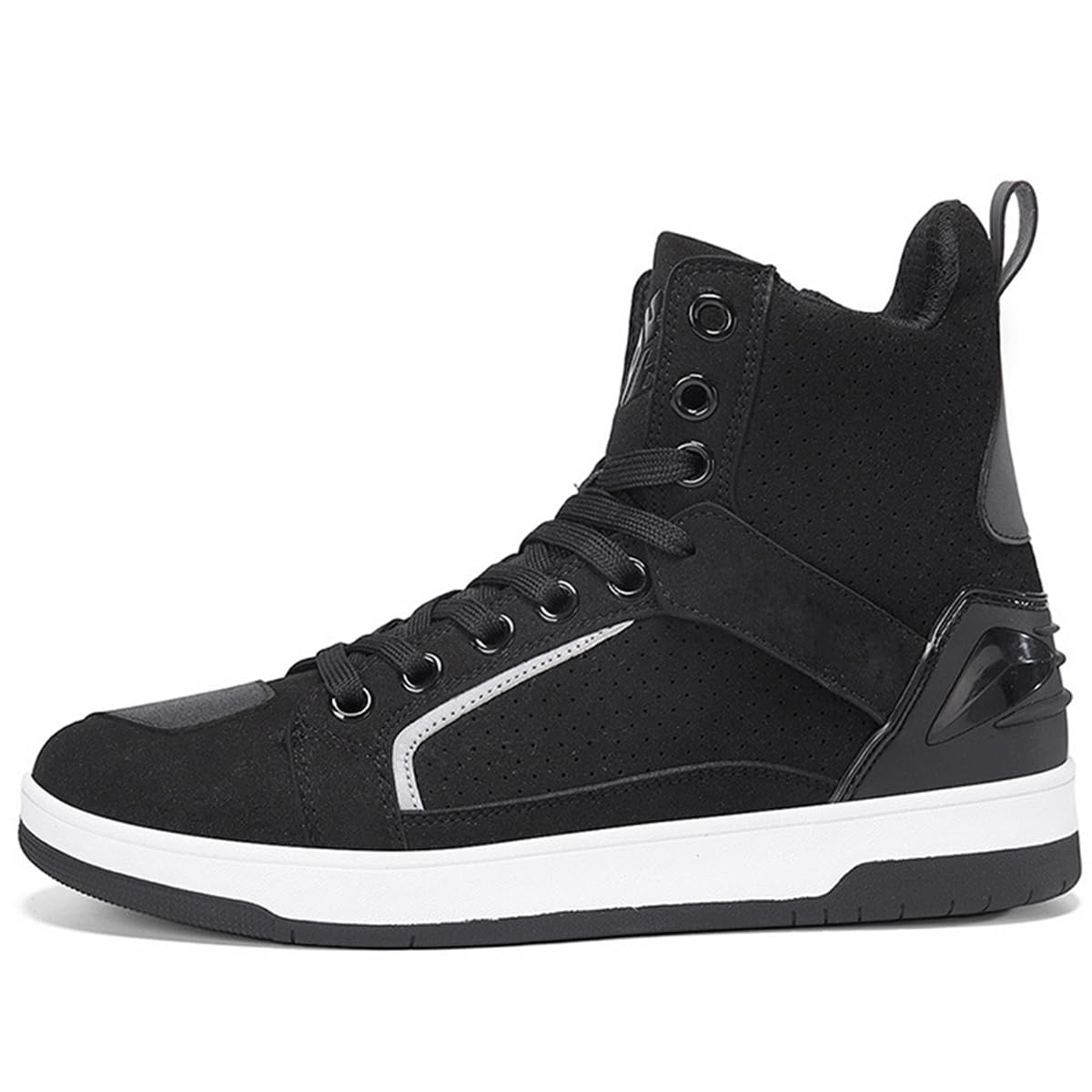 SDEQA Scarpe Moto Uomo Stivali da Motocross Strada Casual | Traspirante Antiscivolo Supporto per La Caviglia Suola Antiscivolo Impugnatura del Cambio