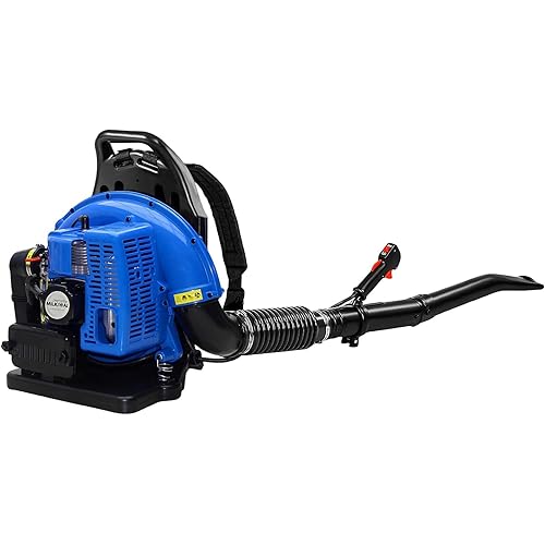 63CC Gas Backpack Leaf Blower, 2-Stroke Engine, 665 CFM, 205 MPH for Lawn Care, Yard Debris & Snow Removal