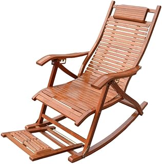 NO BRAND Tumbonas Jardin De bambú al Aire Libre sillón 5 Posiciones Maduro Ocio Salón Silla Silla con elástico y Flexible, Plegable Consejo Masaje Solarium Jardín de Espalda