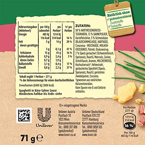 Knorr - Mi 71G Carbonara Pasta Pot - Lot De 4 - Precio Por Lote - Entrega Rápida