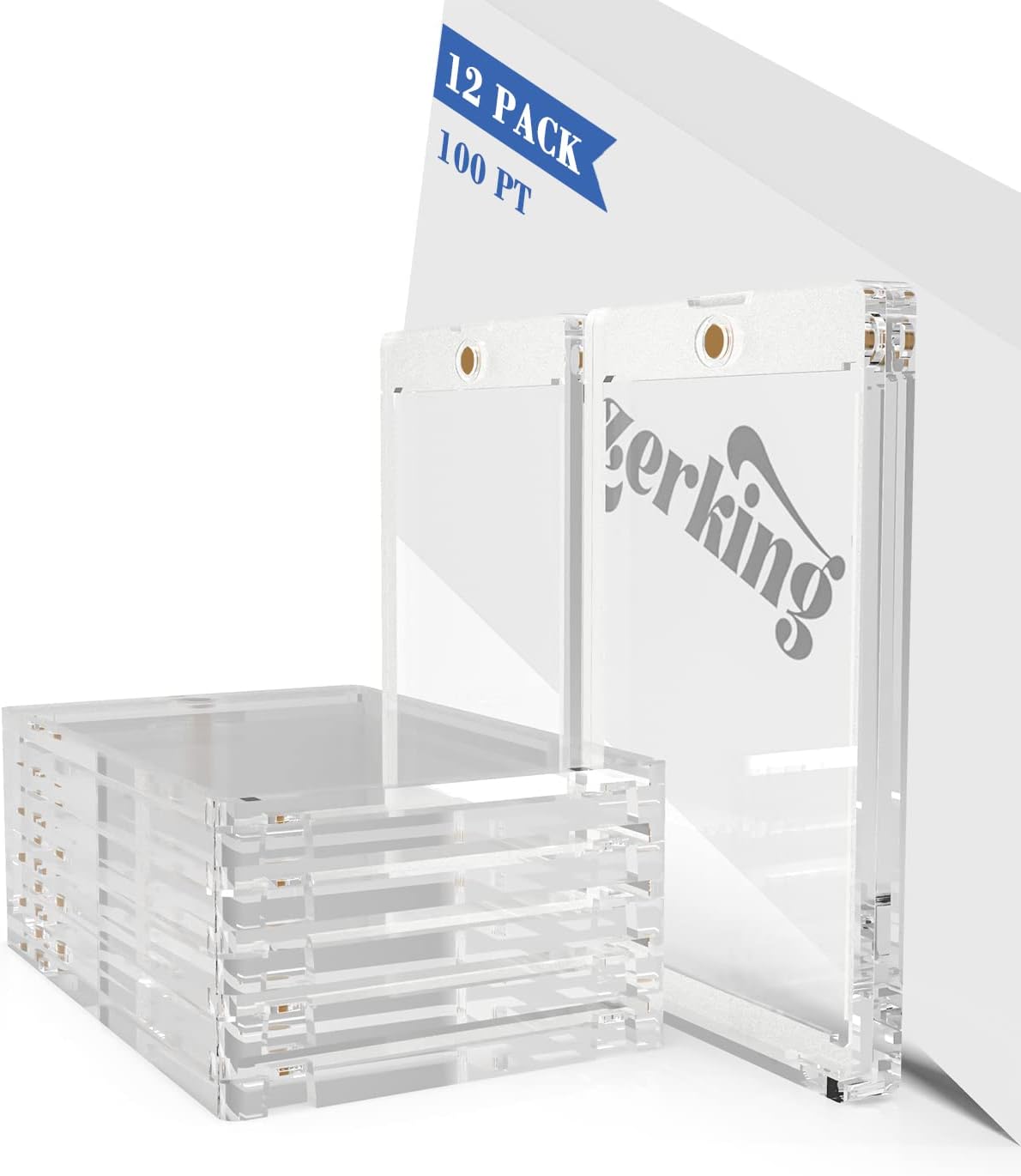 Lzerking Card Holders 12 Pack, 100PT One Touch