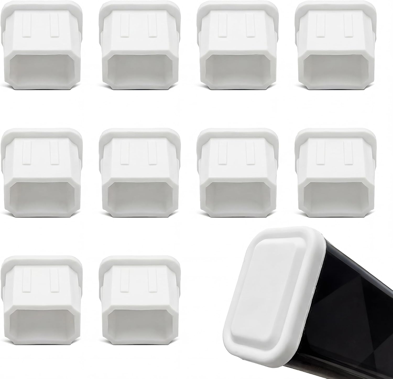 UICE Hockey Stick End Plugs - 10 Pieces Durable Polypropylene Hockey Handle End Caps, Anti-Slip & Shock-Absorbing Design, Compatible with Most Standard Hockey Sticks, Ideal for Youth & Adult Players