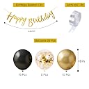 Party Propz Black and Golden Balloons Birthday Decoration Kit - 37Pcs for Men, Boys, Husband, Golden Balloons for Birthday, Happy Birthday Banner | Black Theme Decoration | Gold Theme Decoration gallery image