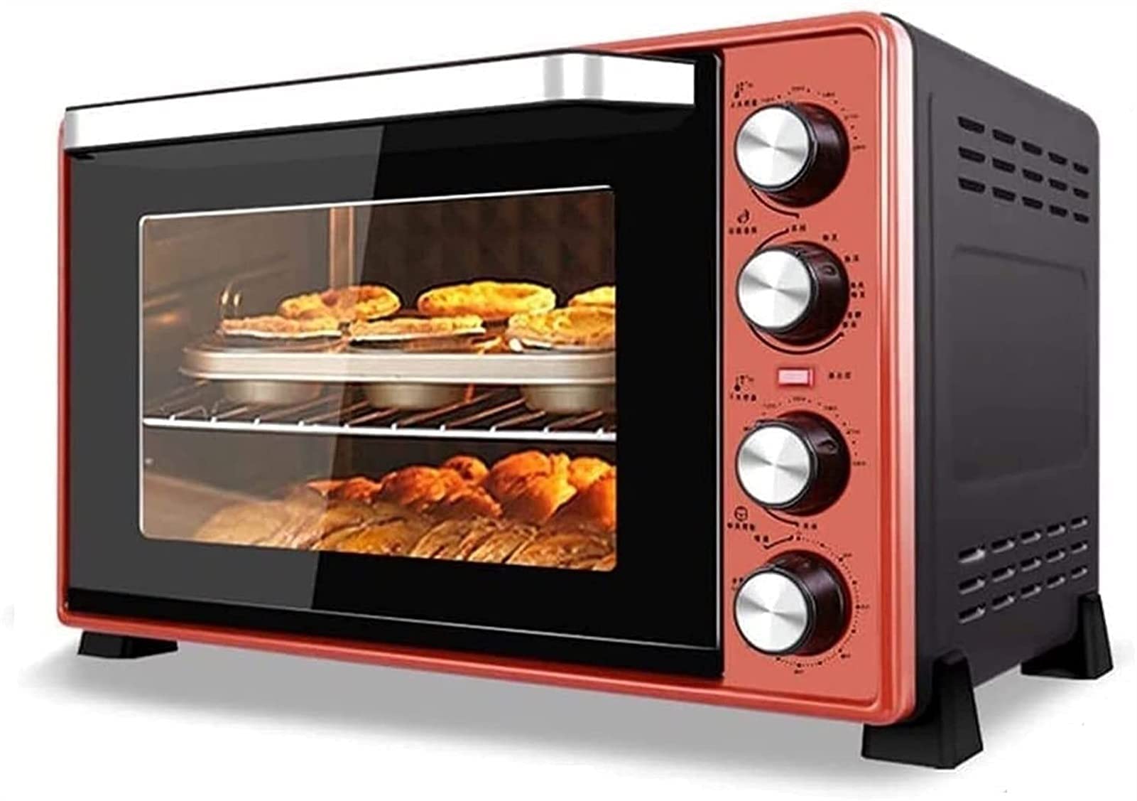 Oven,Air Fryers Oven With Dual Hot Plates, Halogen Oven Adjustable  Temperature Control, 90 Minute Timer, Baking Tray And Wire Rack, 45 Litre  air fryer