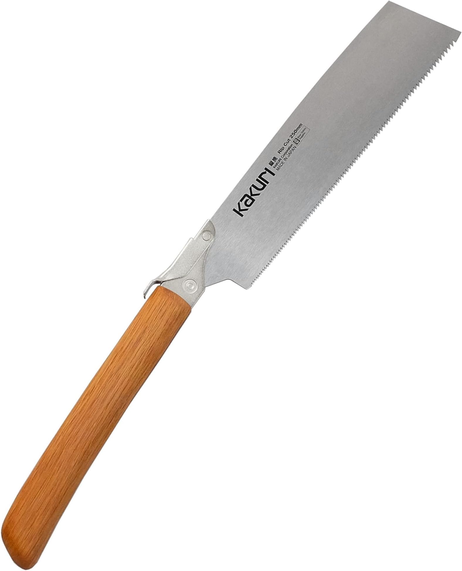 Rip Saw 10" for Woodworking - Professional Japanese Pull Saw for Rip Cuts - Red Oak Handle with Oil Finish - Tool-Free Blade Replacement - Made in Japan