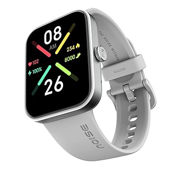 Noise Pulse Go Buzz Smart Watch with Advanced Bluetooth Calling, 1.69" TFT Display, SpO2, 100 Sports Mode with Auto Detection, Upto 7 Days Battery (2 Days with Heavy Calling) - Mist Grey - image, photos