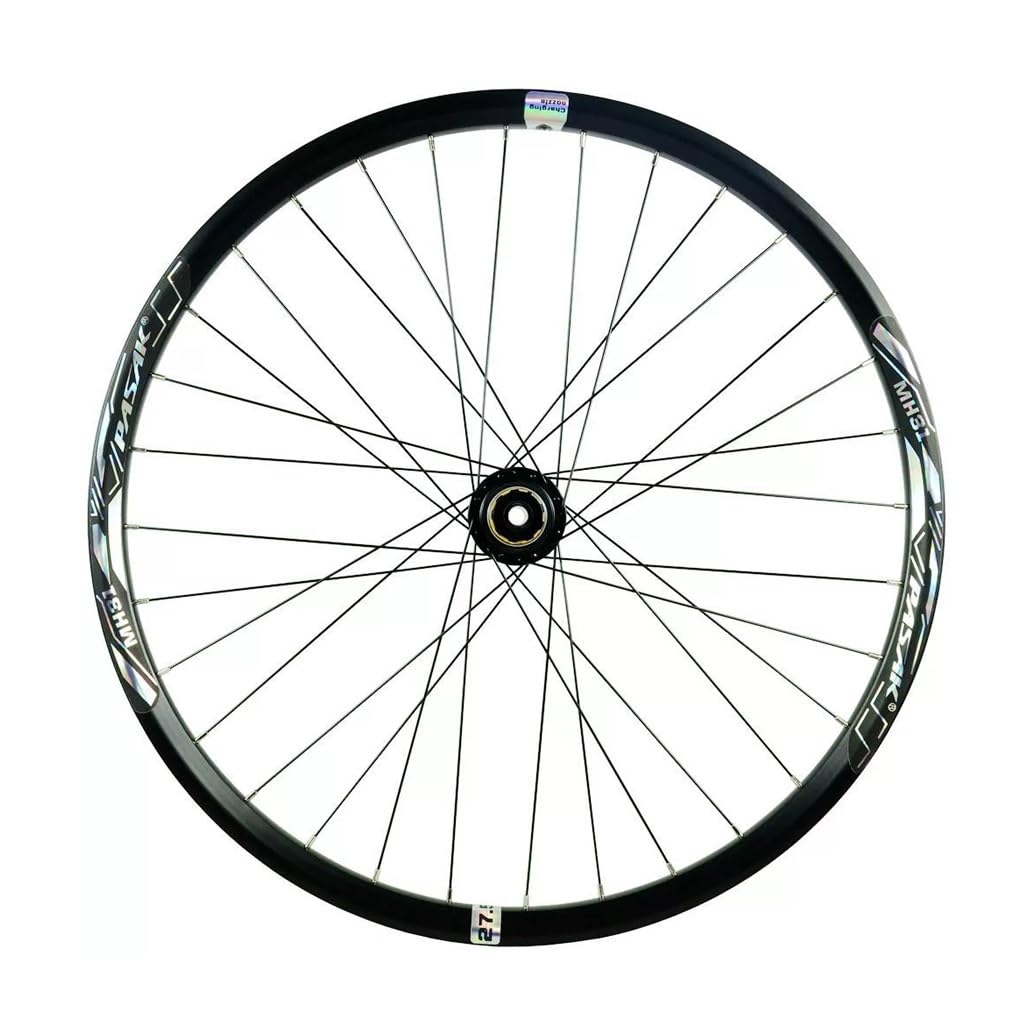 Mountainbike Vorder- Und Hinterrad 26" 27,5" 29" Steckachse Laufradsatz 110*20/142*12mm, Aluminiumlegierung Doppelwandige Felge Für 7-12-Gang-Kassette, Scheibenbremse(26" black,Front wheels)