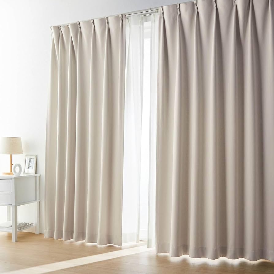 Amazon｜[ベルメゾン] カーテン レースカーテン セット 遮光 遮熱 遮像