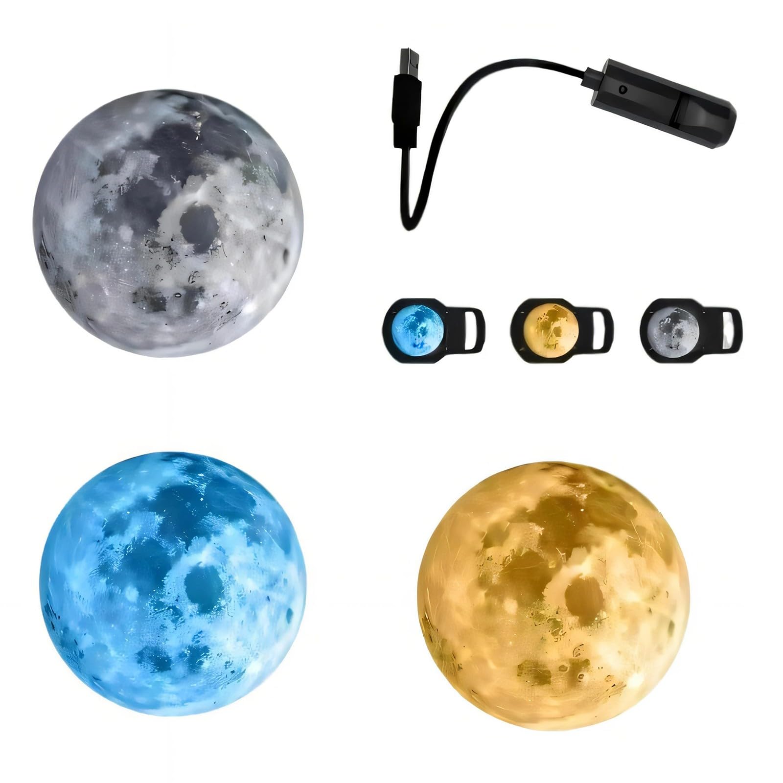 Aqvjd Mutiple Mode USB Power Galaxies Projectors with Adjustable Neck for Bedroom and Home Theater Starries Night Light Multicolor Star Projectors