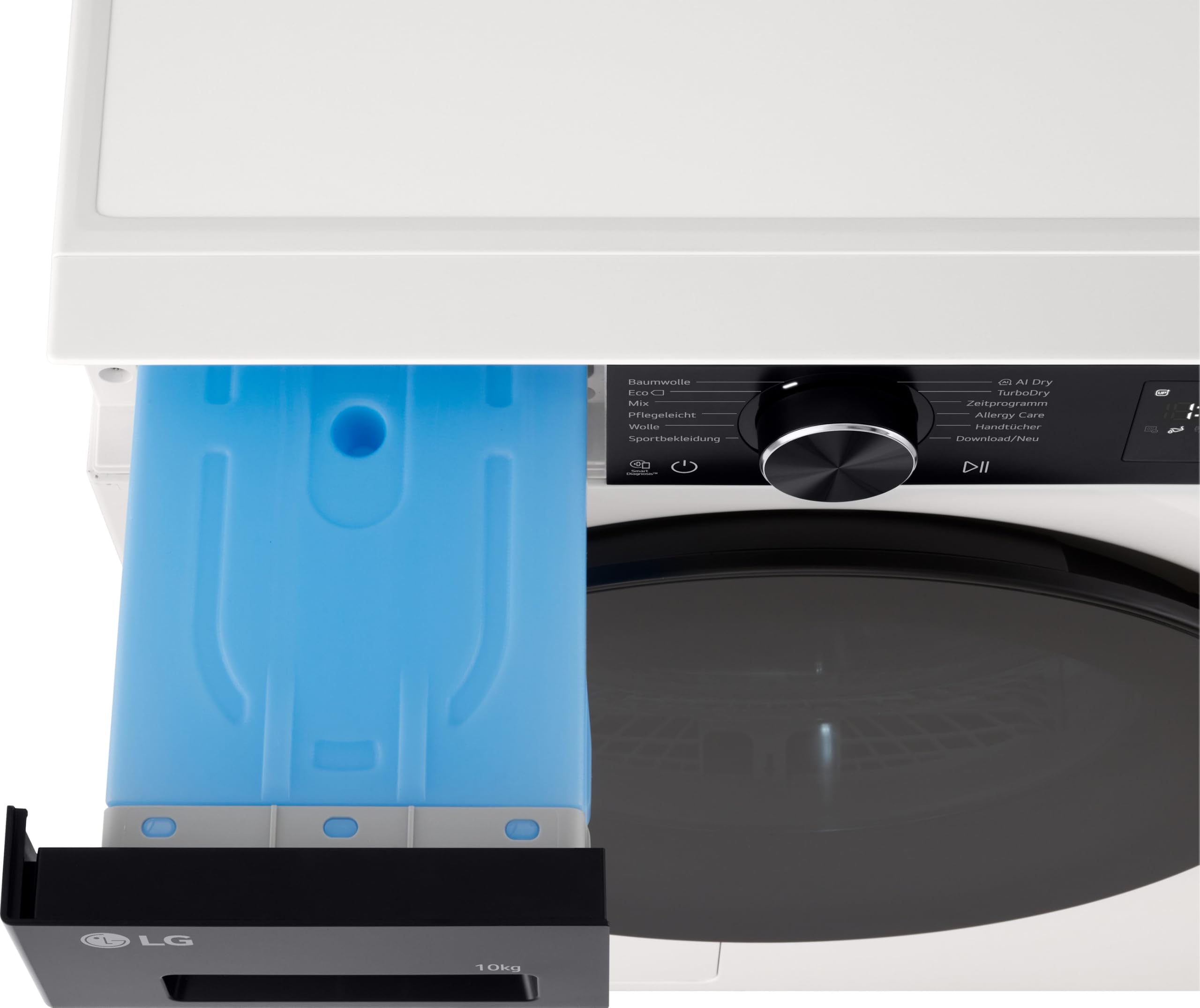 LG RT10X7P Wärmepumpen-Trockner (10 kg, Energieklasse C) mit AI Dry, TurboDry, selbstreinigendem Kondensator und ThinQ, Weiß