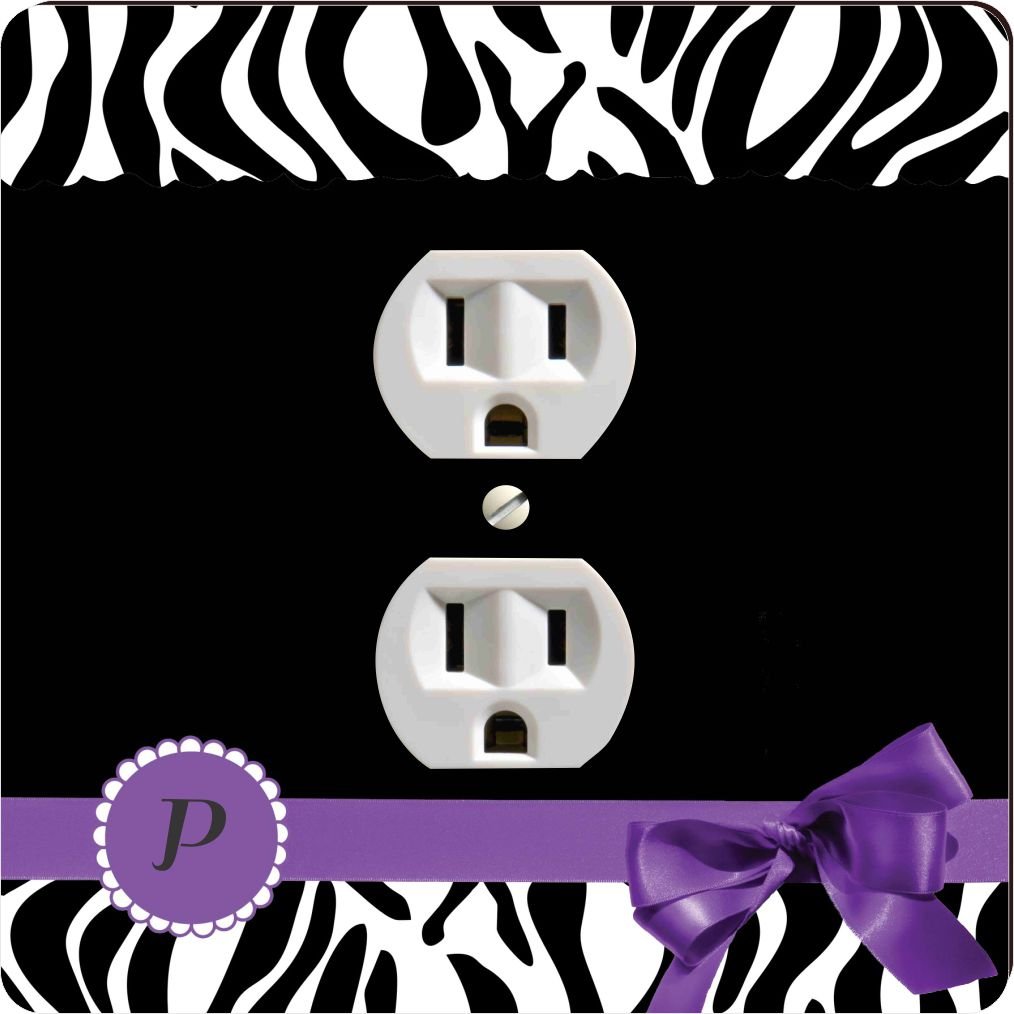 Plaque de sortie zèbre violet au look unique Outlet 41691 pour mur moderne