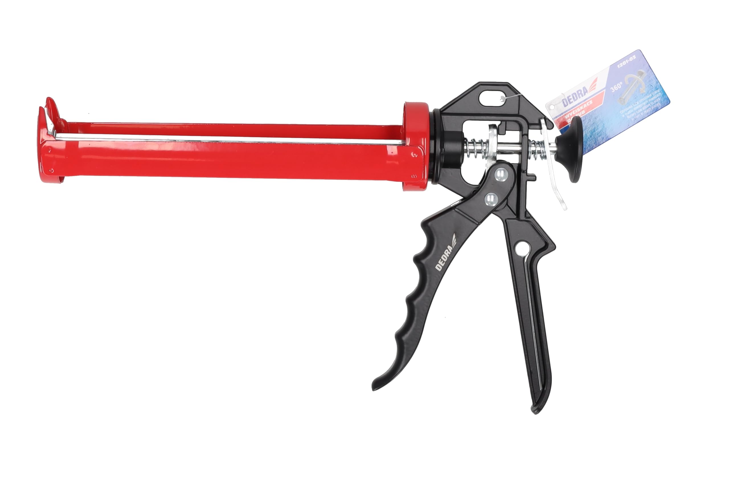 Pistolet extrudeur à cartouche DEDRA 330 ml pour colle et silicone avec tube rotatif
