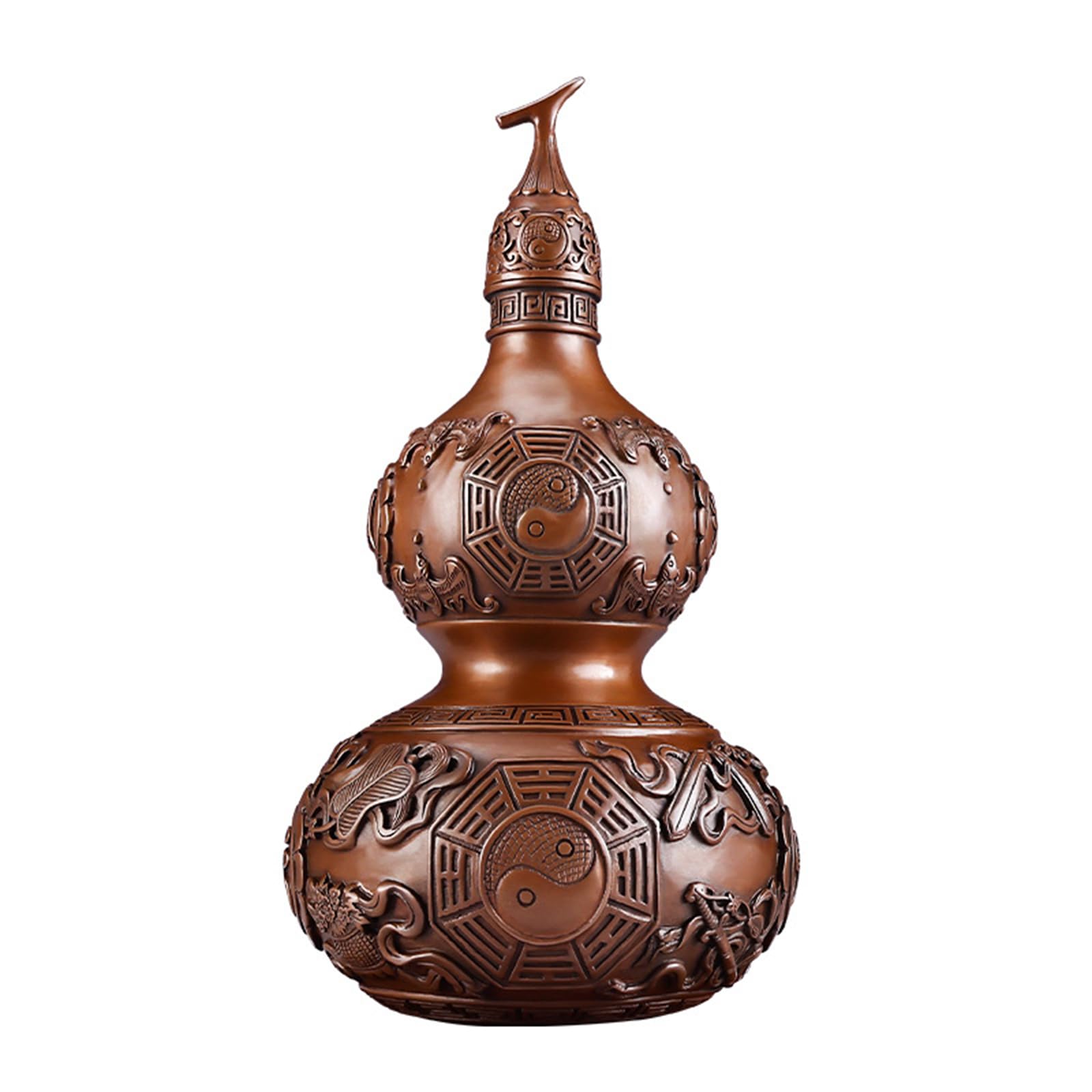 Hhhxkkuu Premium Copper Bagua Gourd Feng Shui Statue