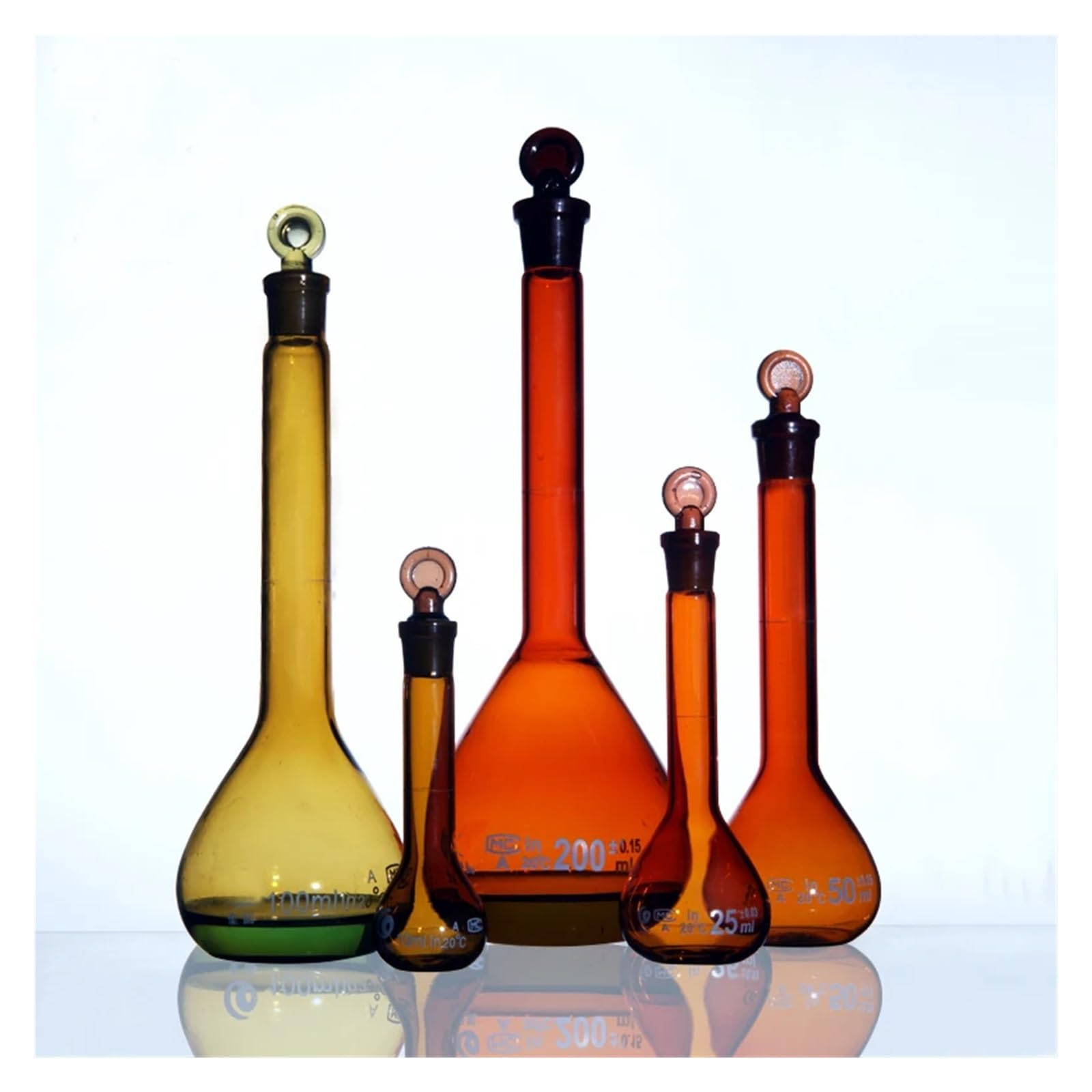 Matraz aforado de vidrio que mide el equipo de laboratorio de Pyknowmeter(1000mL 2 pieces)
