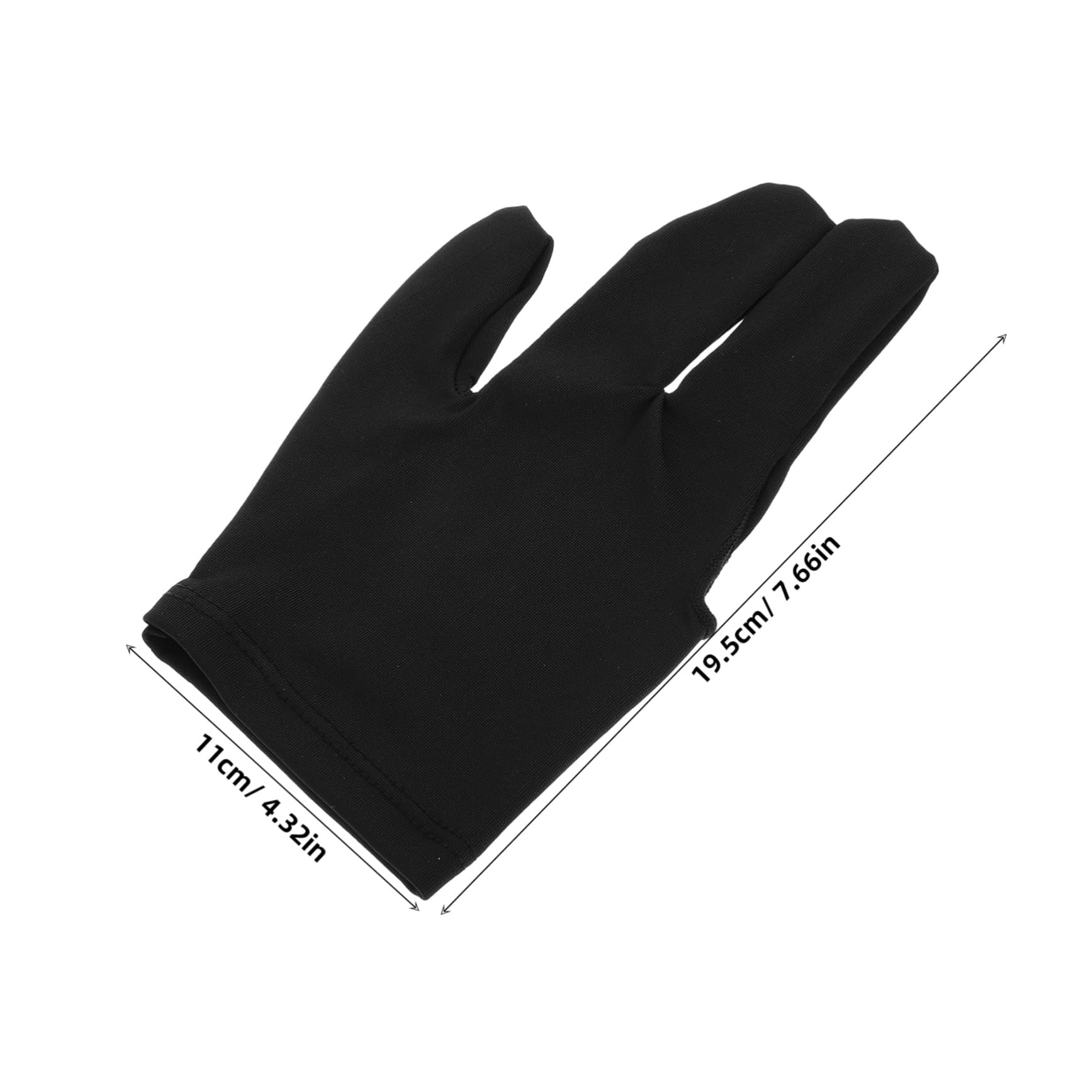 Sosoport Billiard Glove for Left Hand Three Finger Pool Glove with Nonslip Grip and Ventilated Design Comfortable Wear for Professional and Amateur Players Black