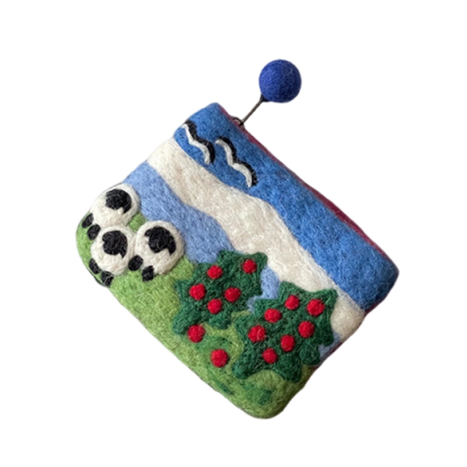 snappsy Felt Zipper Coin Purse Soft Adorable Casual Compact Animal Felt Small Wallet Blue|Handmade Sheep Coin Purse | Cute Felt Wool Mini Wallet | Small Zipper Coin Pouch for Girls & Women-picture-41