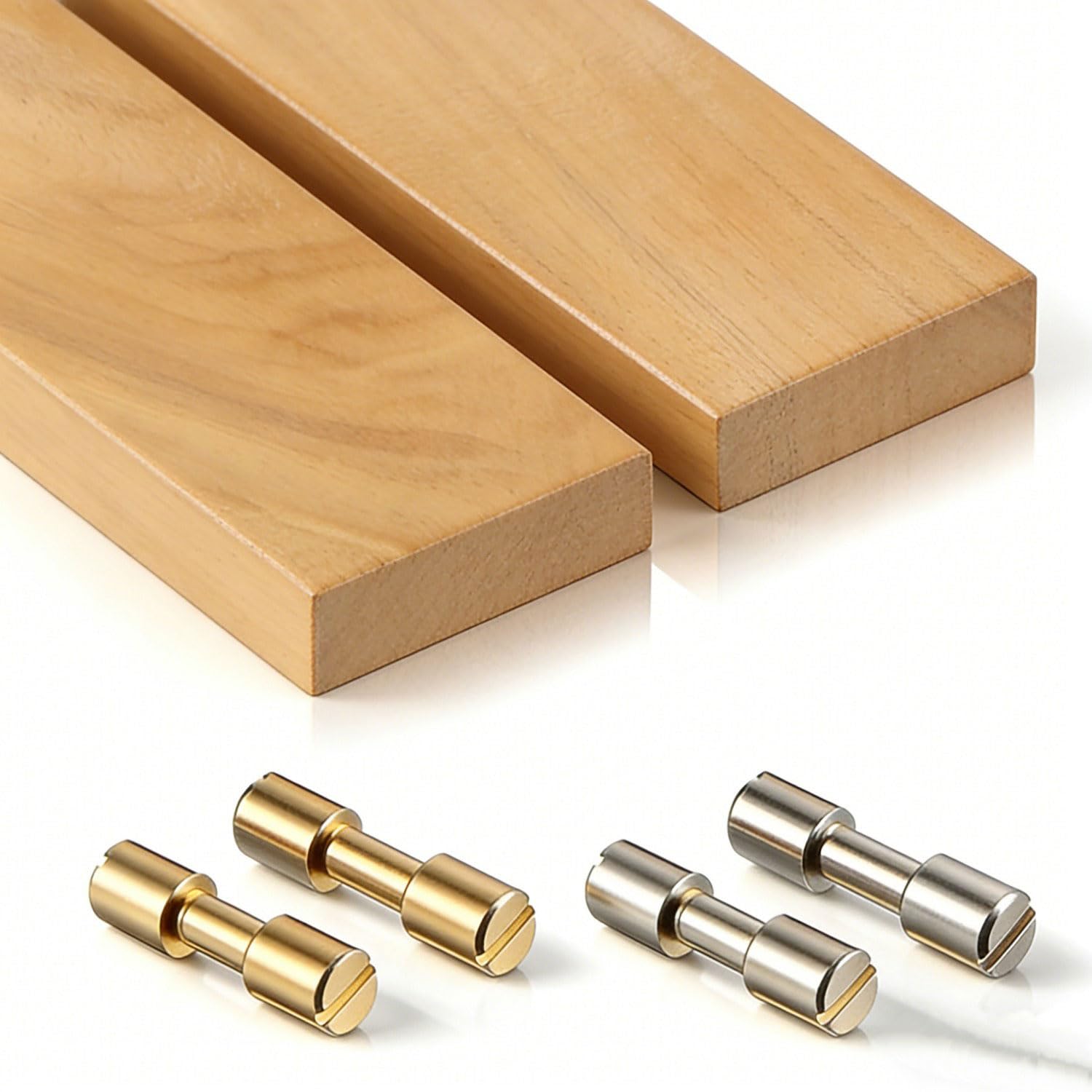 Tornillos de fijación de latón y acero inoxidable para trabajos de madera seguros y proyectos decorativos, cortadores de cocina