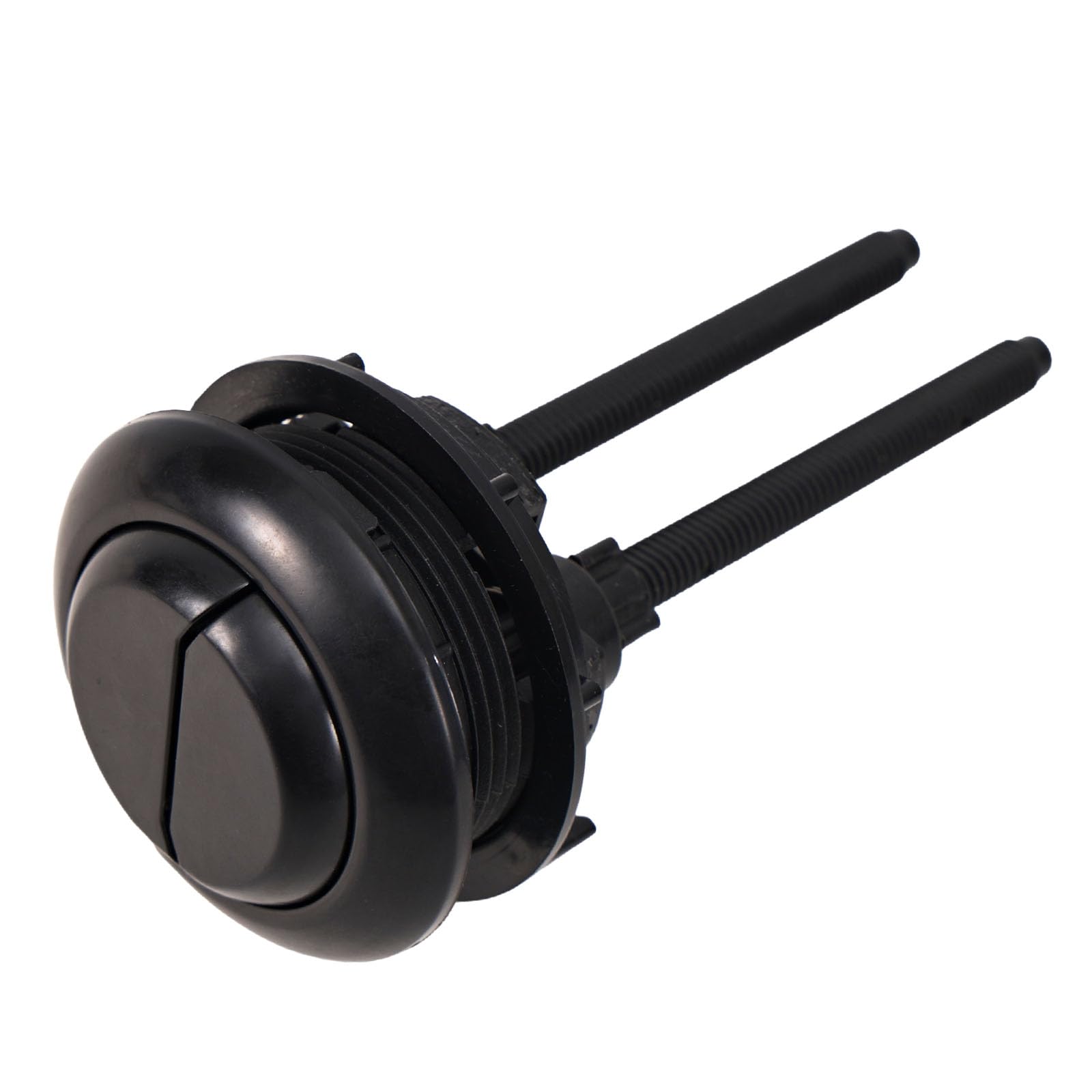 Botón Descarga Inodoro Repuesto 48mm, Pulsador Doble Descarga Ajustable para Abertura Tanque Universal Pieza de Reparación para Baño del Hogar (Negro)