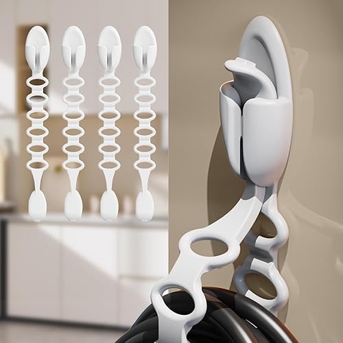 Miniatura 1 de Organizador de cables de silicona para cocina, viajes y oficina, correas de almacenamiento de alambre de silicona, accesorios de carga esenciales,