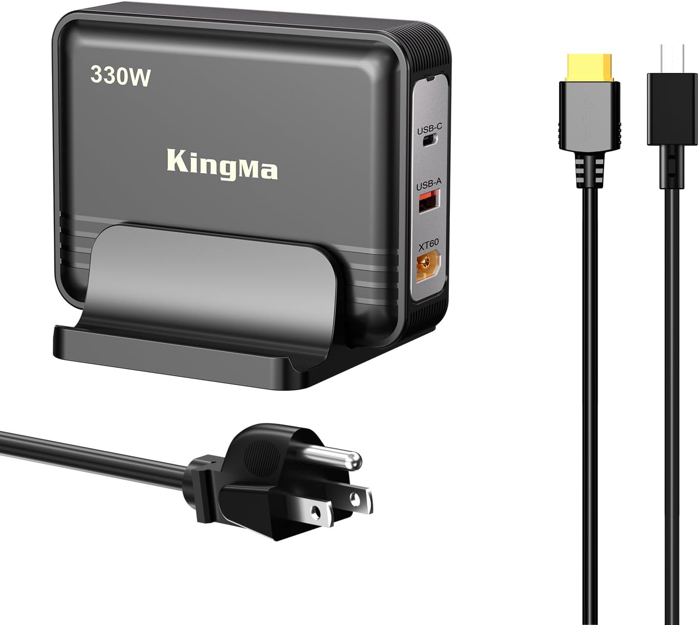 King Ma GaN Laptop Charger, 3-Port Portable Fast Charging Station for Multiple Devices for Gaming and Engineering Laptops for ASUS ROG Zephyrus G14/G16/TUF Gaming A14/A16
