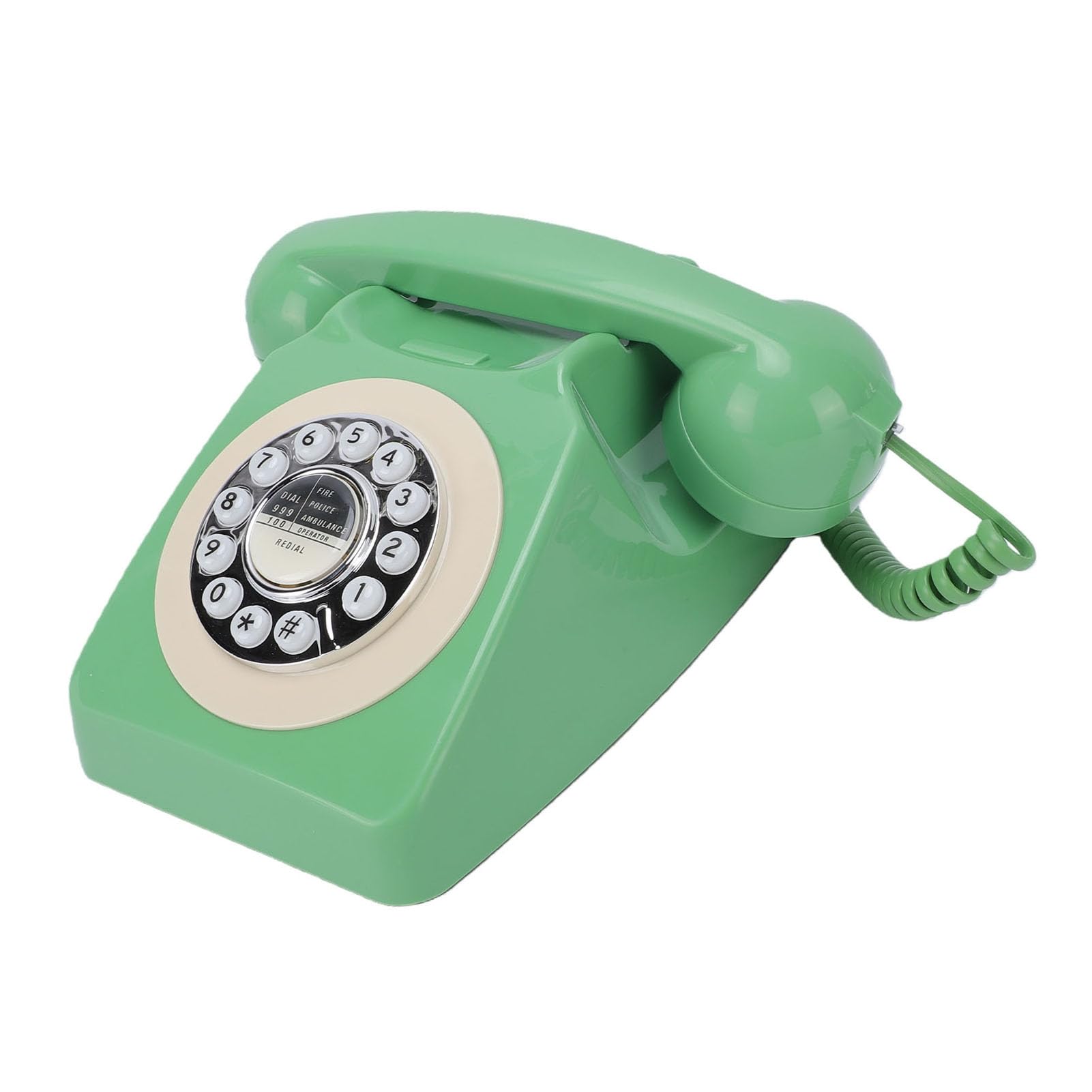 GOWENIC Przewodowy Telefon Stacjonarny w Stylu Retro z Przyciskami Ponownego Wybierania Zapewniającymi Bezpieczeństwo w Przypadku Awarii Zasilania i Klasycznym Wystrojem Domu dla Osób Starszych,