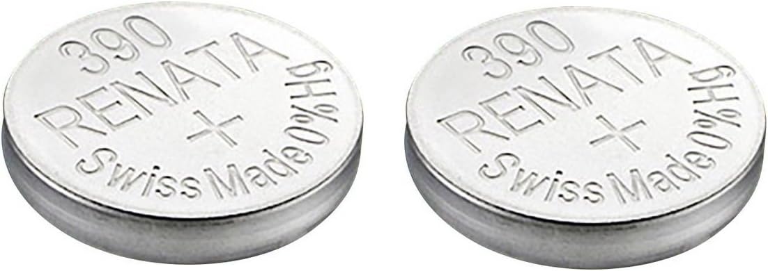 Renata - Renata 390 or SR1130SW or AG10 Single Watch Battery Swiss Made 1.5V 2 x 390 or SR 1130 SW Silver