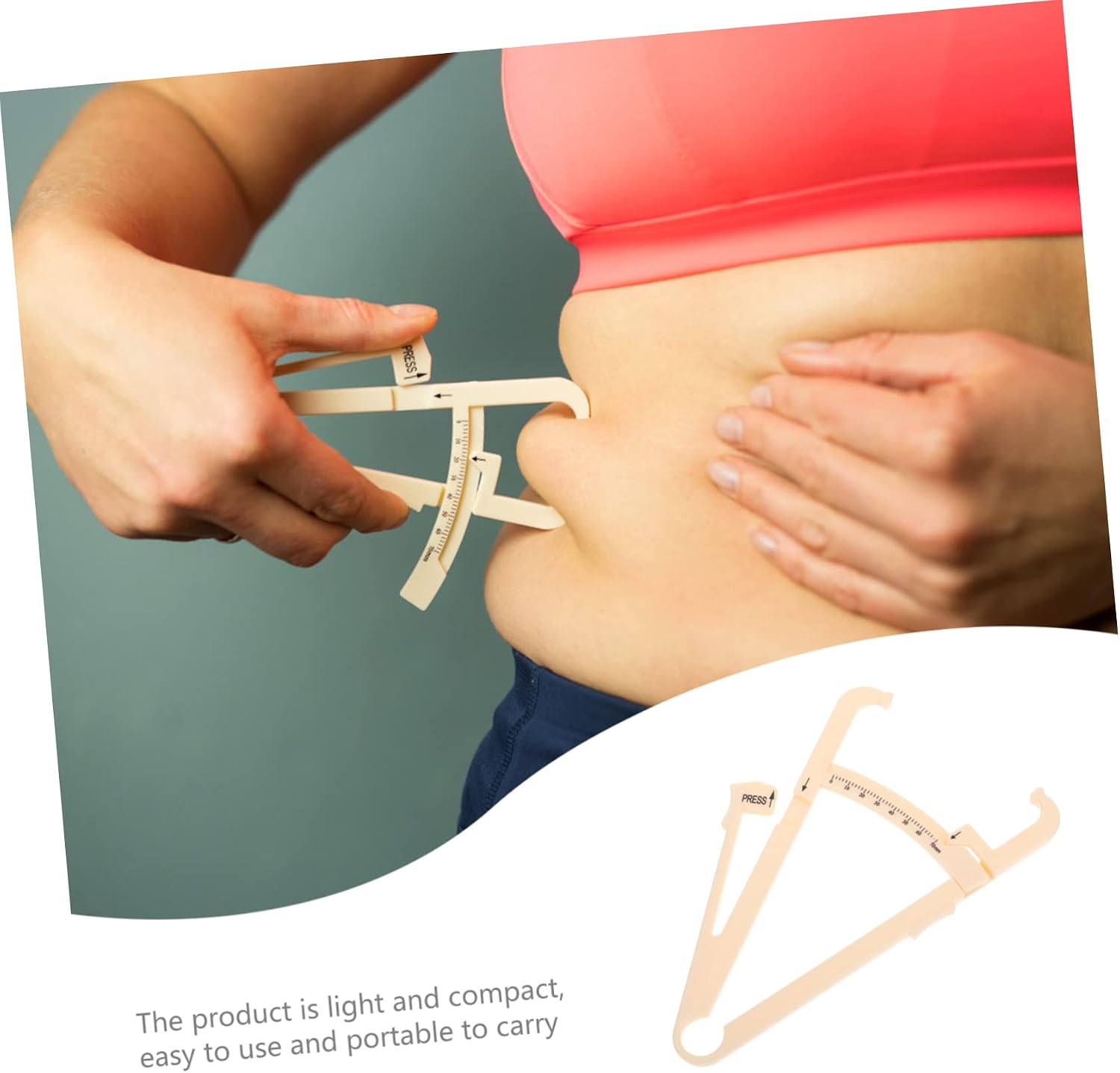 minkissy 2pcs Handheld Fat Measurer for Accurate Skinfold Thickness Measurement Portable Calipers for Men and Women Reliable Body Composition Monitoring Tool