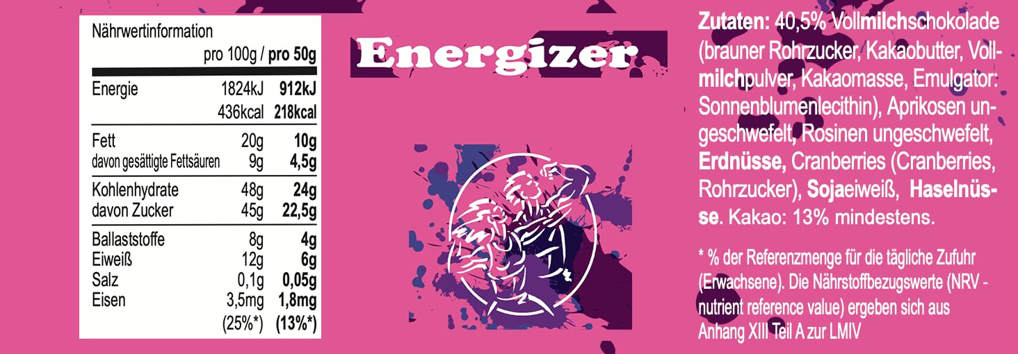 Seitenbacher 12er Pack Energie Riegel I Bergsteiger I Energiebombe I Energizer I Hafer I Fitness I Müsli I Sport I 24.0 I glutenfrei I ∑ 2600 kcal / 10.880 kJ (11 x 50 + 1x 70g)
