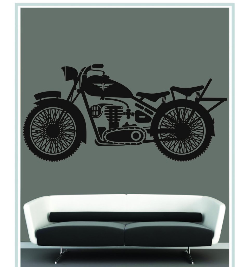 Decor Kafe Decal Style Decal Style Vinatge Bike Wall Sticker Wall Poster (PVC Vinyl, 91 X 45 Cm) (B014P3QTTS) Amazon Price History, Amazon Price Tracker