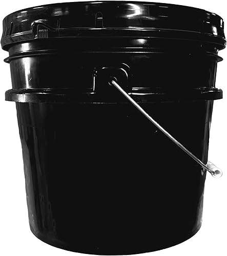 Miniatura 8 de Cubo y tapa de 3.5 galones, cubo multiusos duradero de 90 mil, fabricado en los Estados Unidos, grado alimenticio, no contiene plástico BPA,