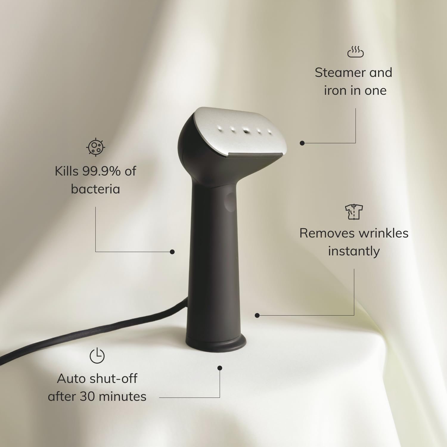Amazon.com: Steamery Handheld Clothes Steamer Cirrus 3, 1200W, US 