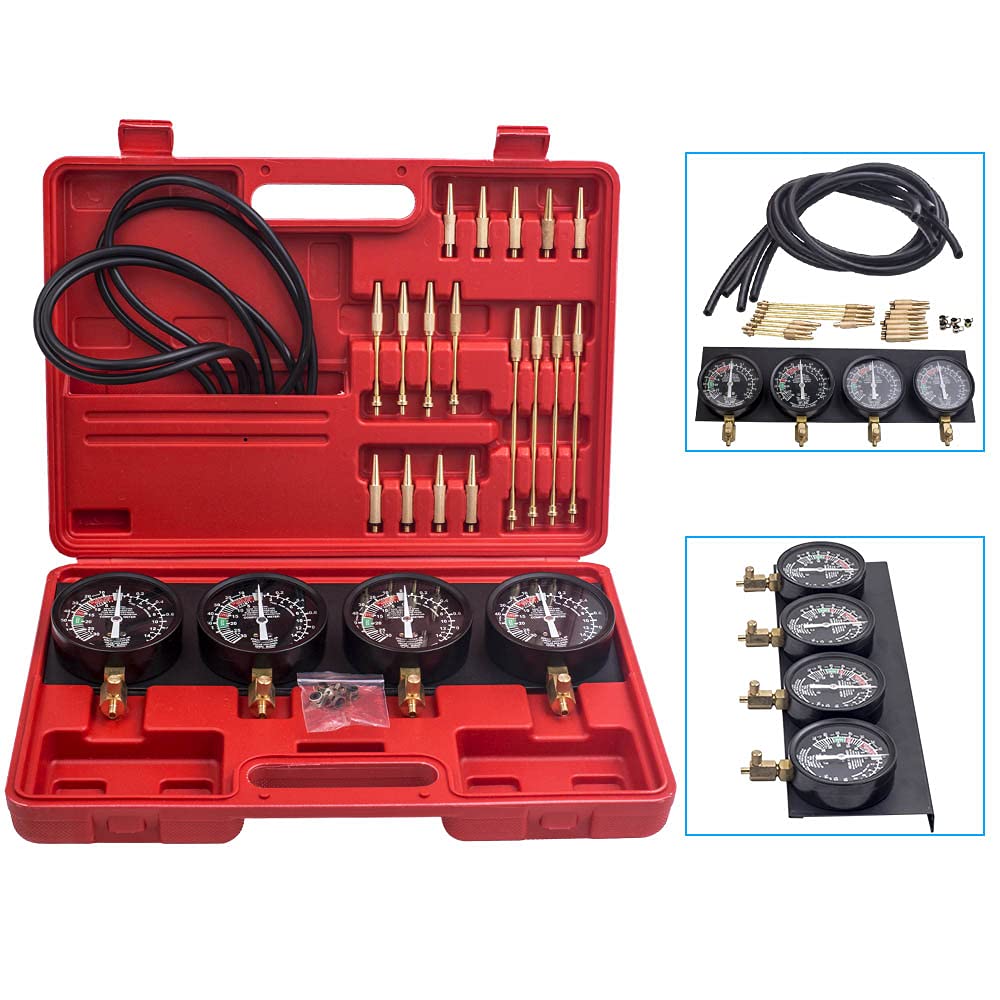 maXpeedingrods Motorrad 4 Vergaser Synchrontester 4 Synchronuhren Synchrontestgerät einstellen