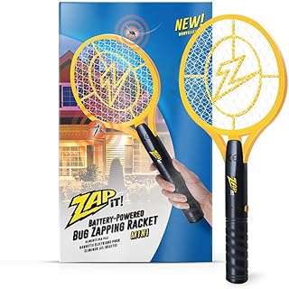 Zap It! Electric Fly Swatter - Battery Powered Fly Zapper, Electric Fly Killer Racket, Mosquito And Wasp Killer Bug Zapper - 3,500 Volt, Lightweight Handy Fly Zapper (SMALL, 1-Pack)