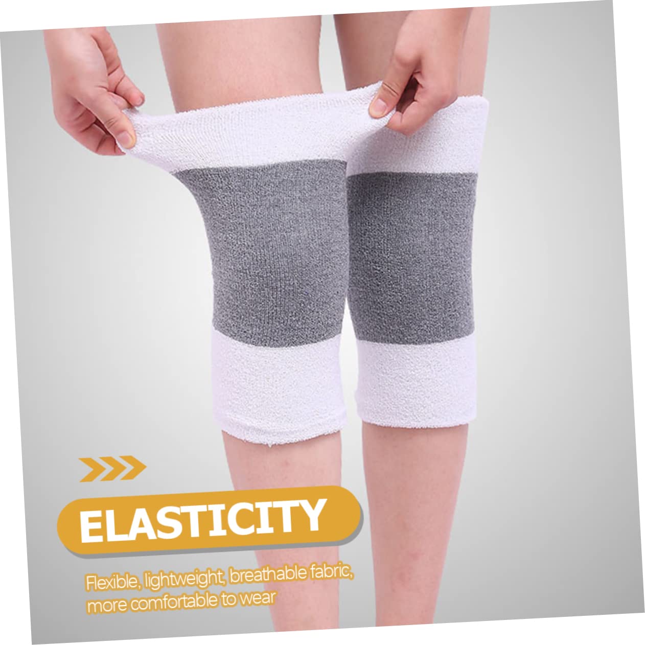 PartyKindom 2 Pairs Knee Warmers Elastic Breathable Knee Covers for Winter for Running Cycling Dancing Sports Provides Support Relief Warmth for Outdoor Enthusiasts