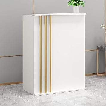 Reception Desk, Checkout Counter,Office Reception Desk, Small Reception Desk for Small Spaces, Modern Reception Desk, for Salon Lobby Checkout Office, kk852