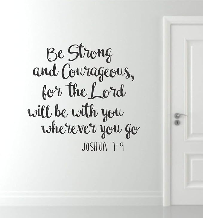 GADGETS WRAP Joshua 1: 9 Bible Verse Vinyl Wall Stickers Decals Scripture Word Art Home Décor