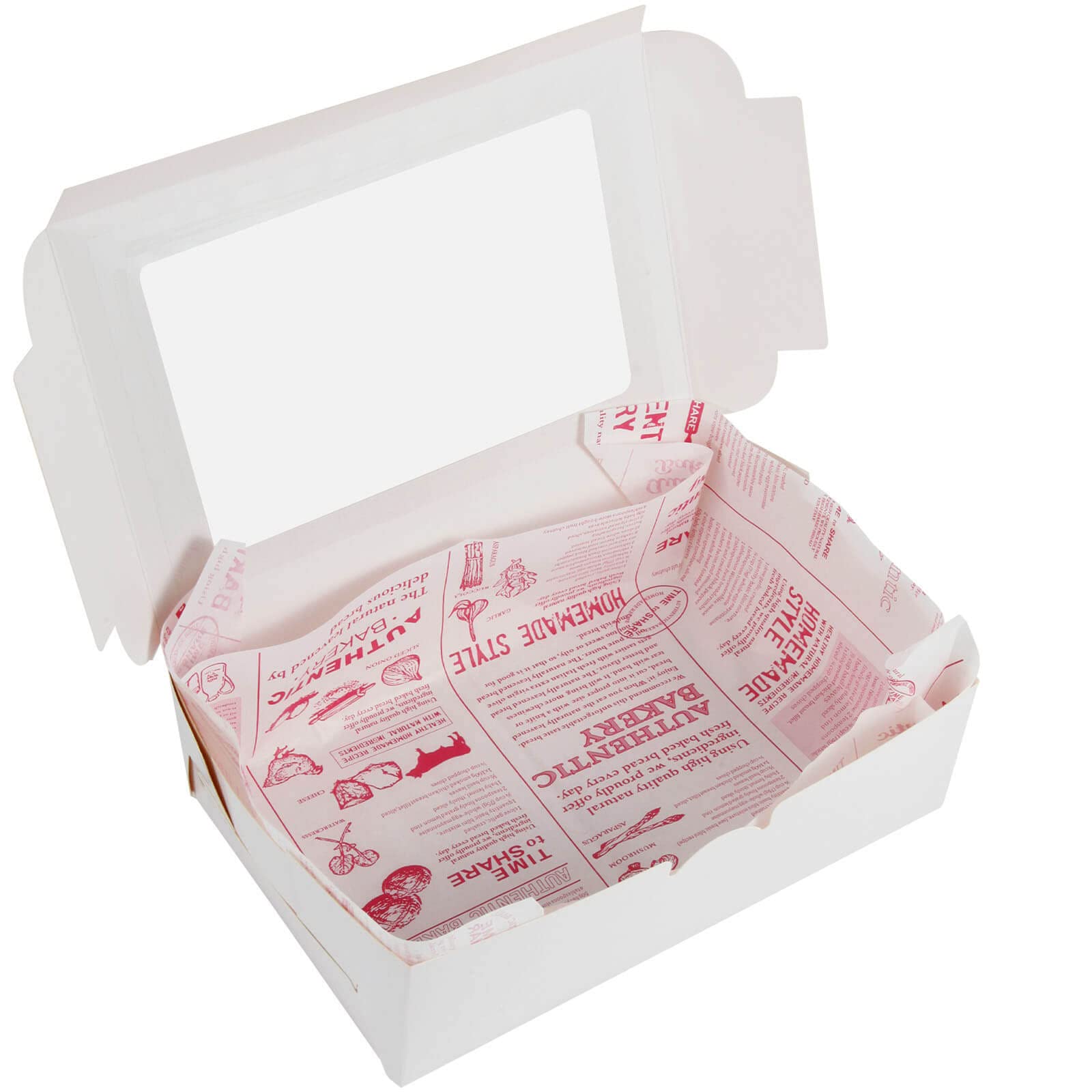 50 Pack White Bakery Boxes with Window, 9x6x3 Inch, for Pastry, Dessert, Pies Packaging, Great for Birthday Party