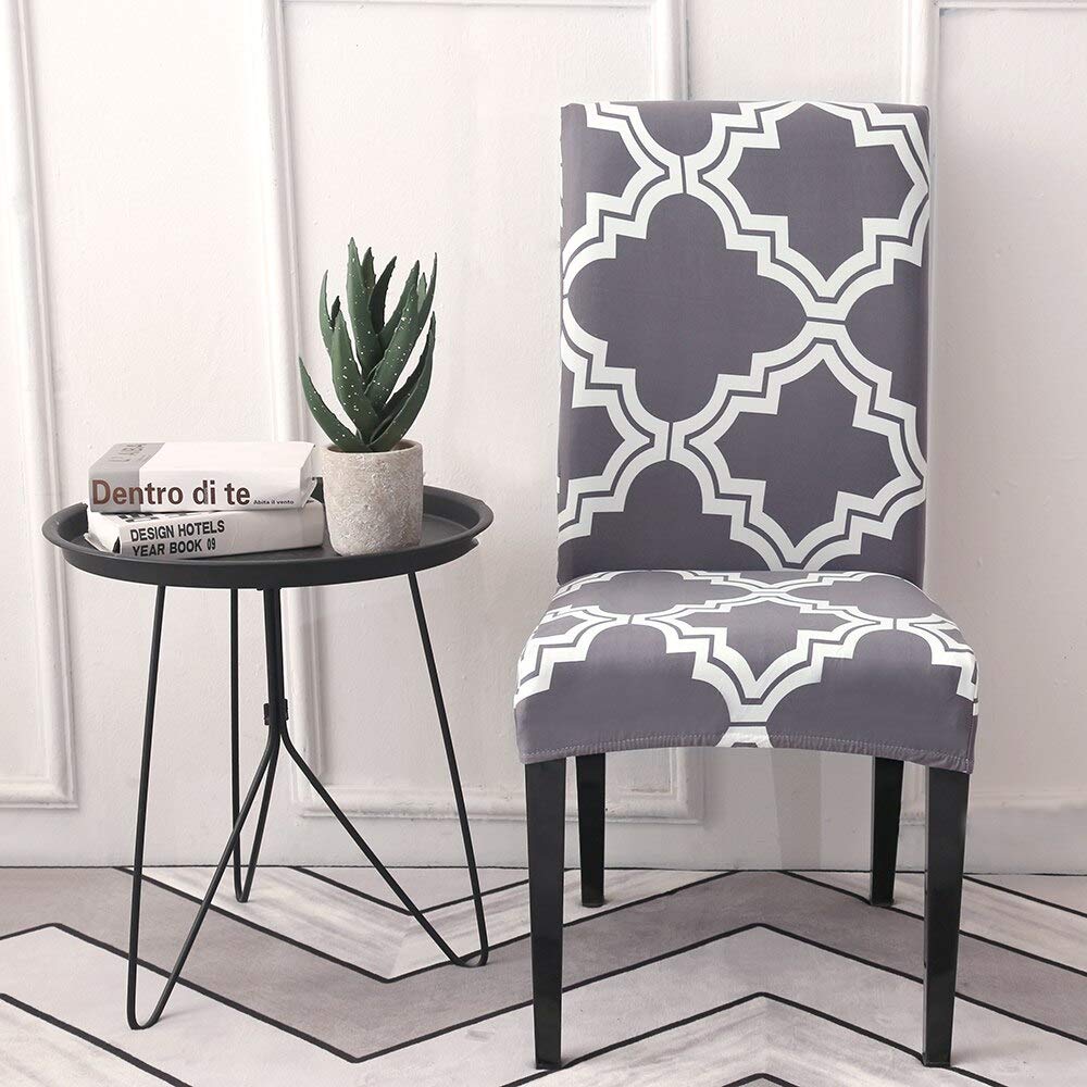 Housses de chaise universelles élasthanne x6 pour repas de famille et décoration de mariage