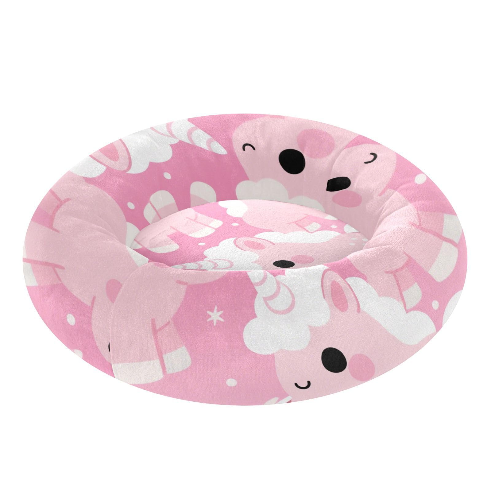 Lit pour animaux S chaud et doux anti-froid rose