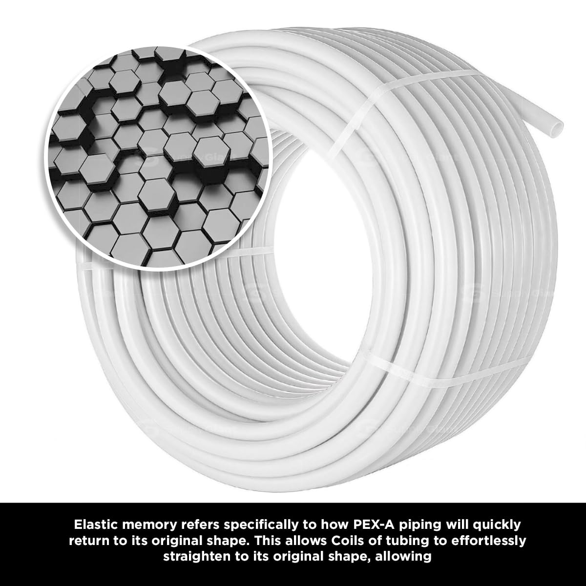Tubo Pex-A de 1-1/4 pulgadas x 100 pies, tubo Pex sin barrera para agua potable, tubo de agua flexible Pex de 1-1/2 pulgadas para fontanería, tubo Pex blanco