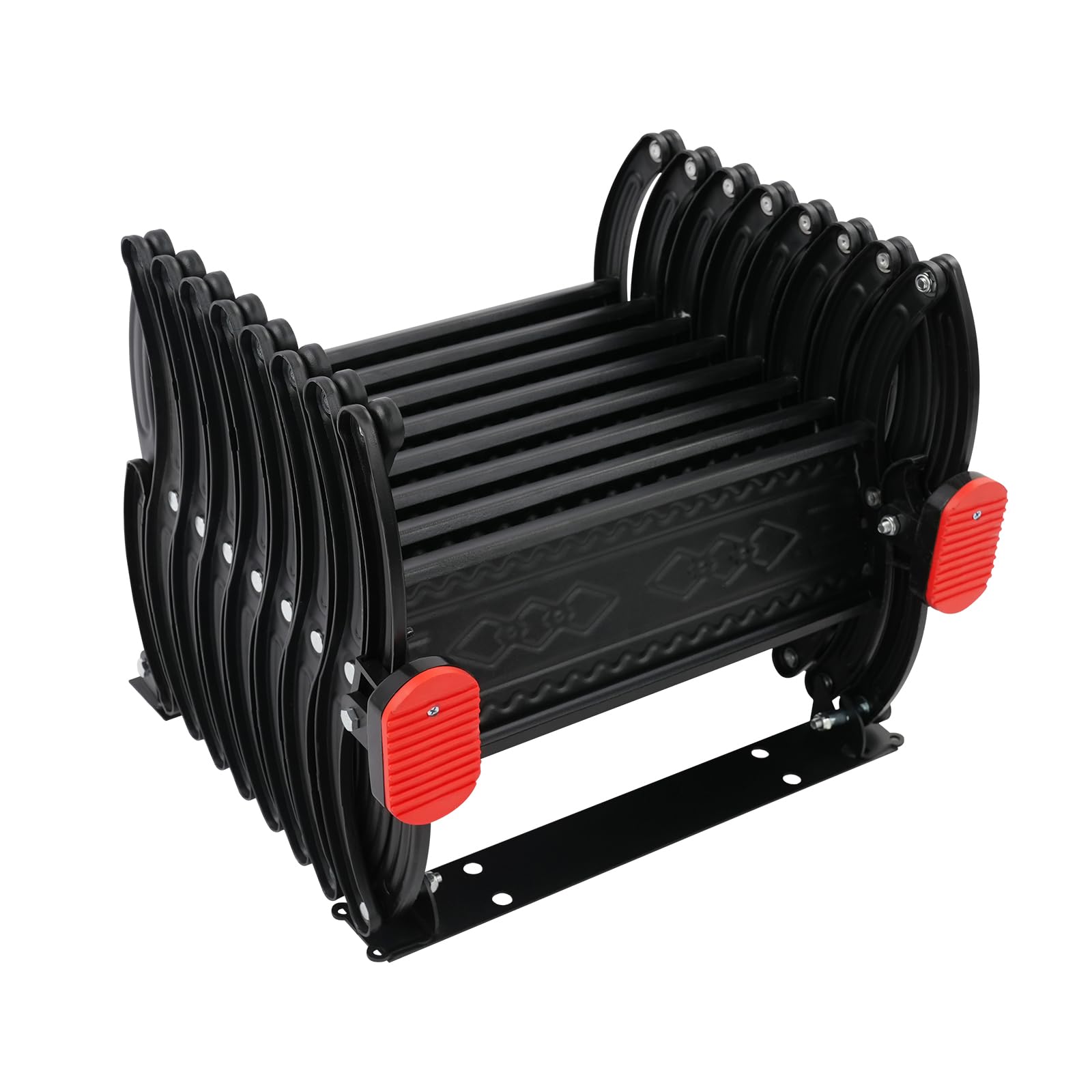 Escalera desplegable para ático, escalera plegable montada en la pared, escalera de acordeón de 8 peldaños para desván, capacidad de carga por peldaño de 200 kg, escalera para ático, garaje, sótano