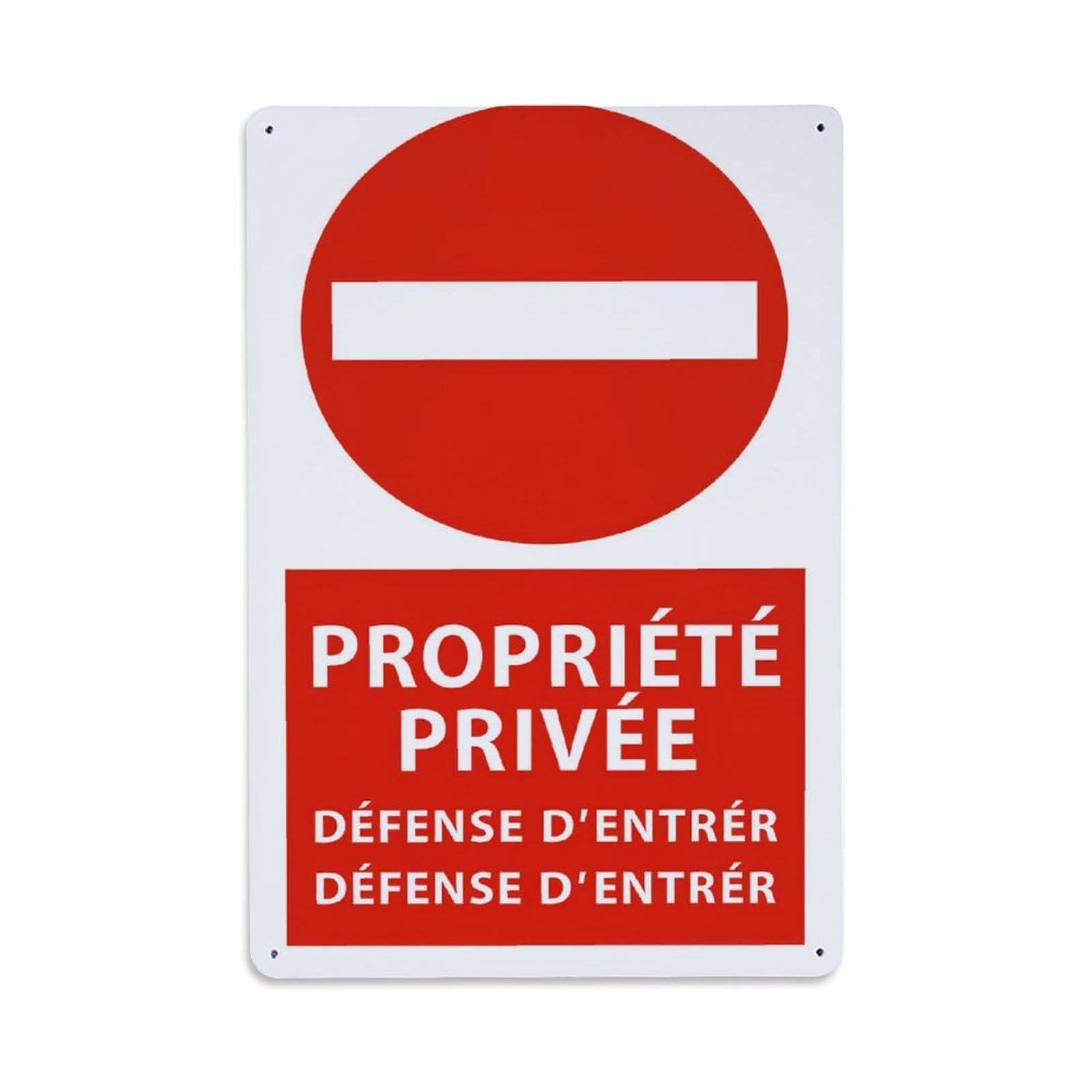 Jdfenggu Vintage Red Circle White Bar Private Property No Entry No Entry Sign Warning Retro Metal Tin Sign, Decor Art Poster For Bar, Home, Man Cave, Kitchen, Laundry Room Gift 8X12inch