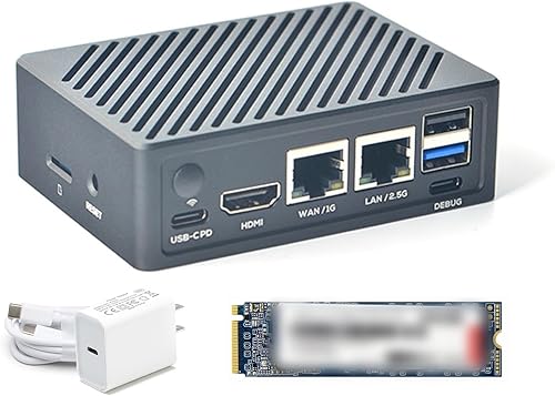 NanoPi R6C 2.5GbE Openwrt Router SBC con funda de metal  8 GB de RAM 32 GB eMMC con SSD de 256 GB 8K a 60 HZ HDMI para NAS VPN IOT Smart Home