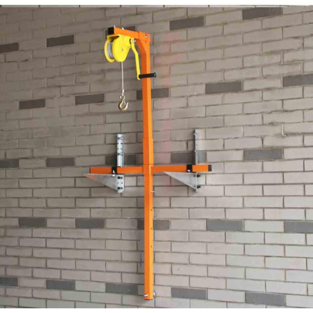 Hochleistungs-Hebegerät für Klimaanlagen, 150 kg Tragkraft, manuelle Seilwinde, robuster Kran mit 15 m Reichweite, einfache Installation, effizientes Oranges Design für H
