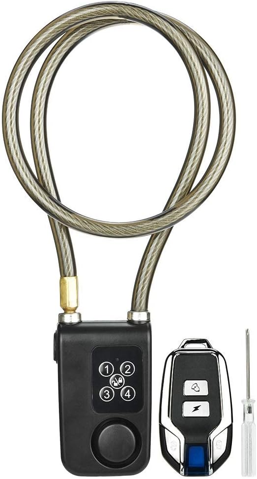 Bike Alarm Lock, Wireless Remote Control Password Alarm Lock IP55